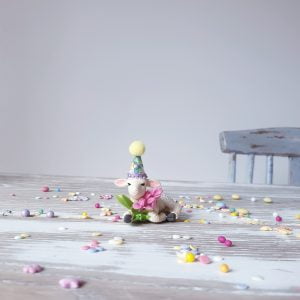 Laying Down White Lamb