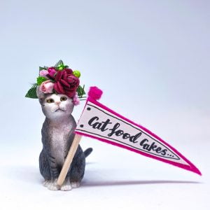 Schleich Sitting Grey Tabby Cat