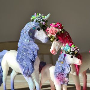 Schleich Hot Pink and Purple Glitter Unicorn Foal Baby