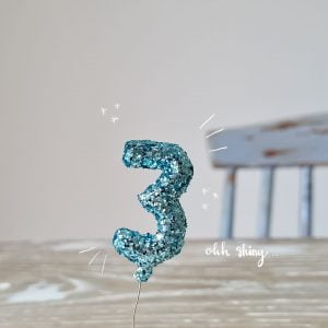 Separate Confetti Number or Letter Shaped Balloon