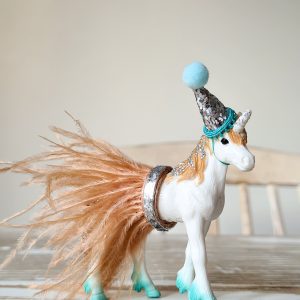 Schleich Coconut White, Cream and Aqua Unicorn Foal Baby