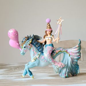 SCHLEICH MERMAID EYELA ON UNDERWATER SEAHORSE
